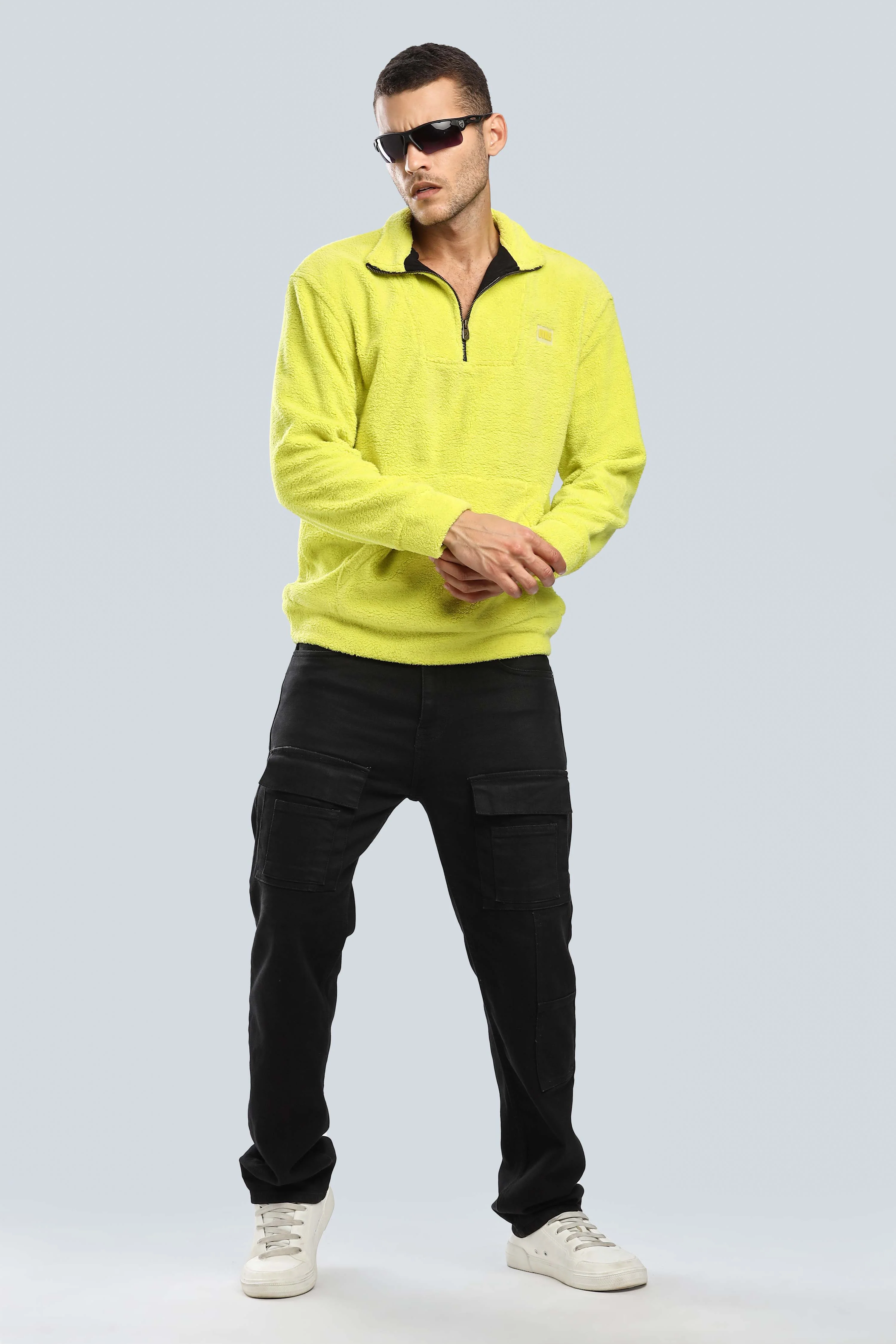 Artic Lime Sherpa  Sweatshirt - Image 12