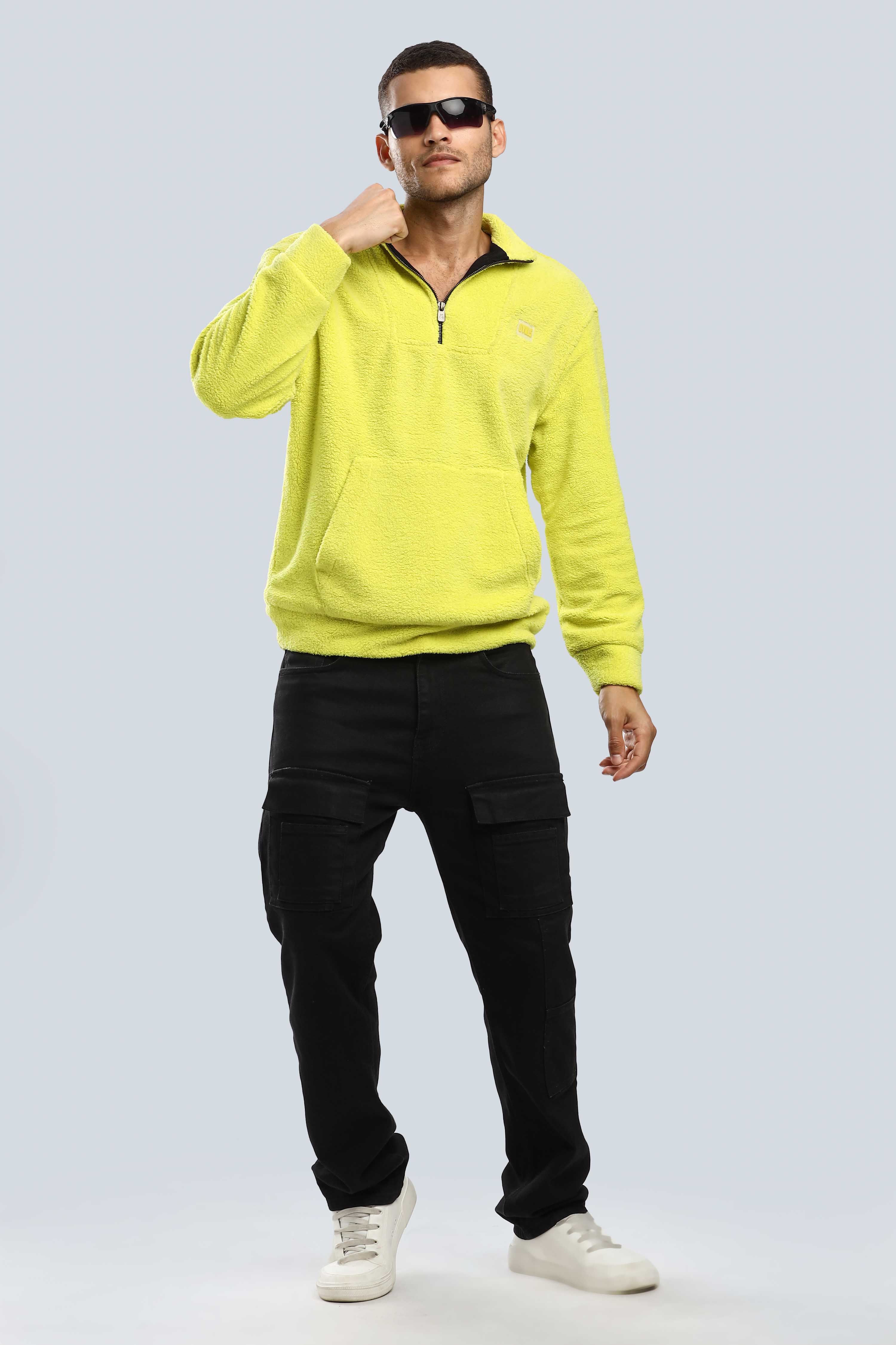 Artic Lime Sherpa  Sweatshirt - Image 14