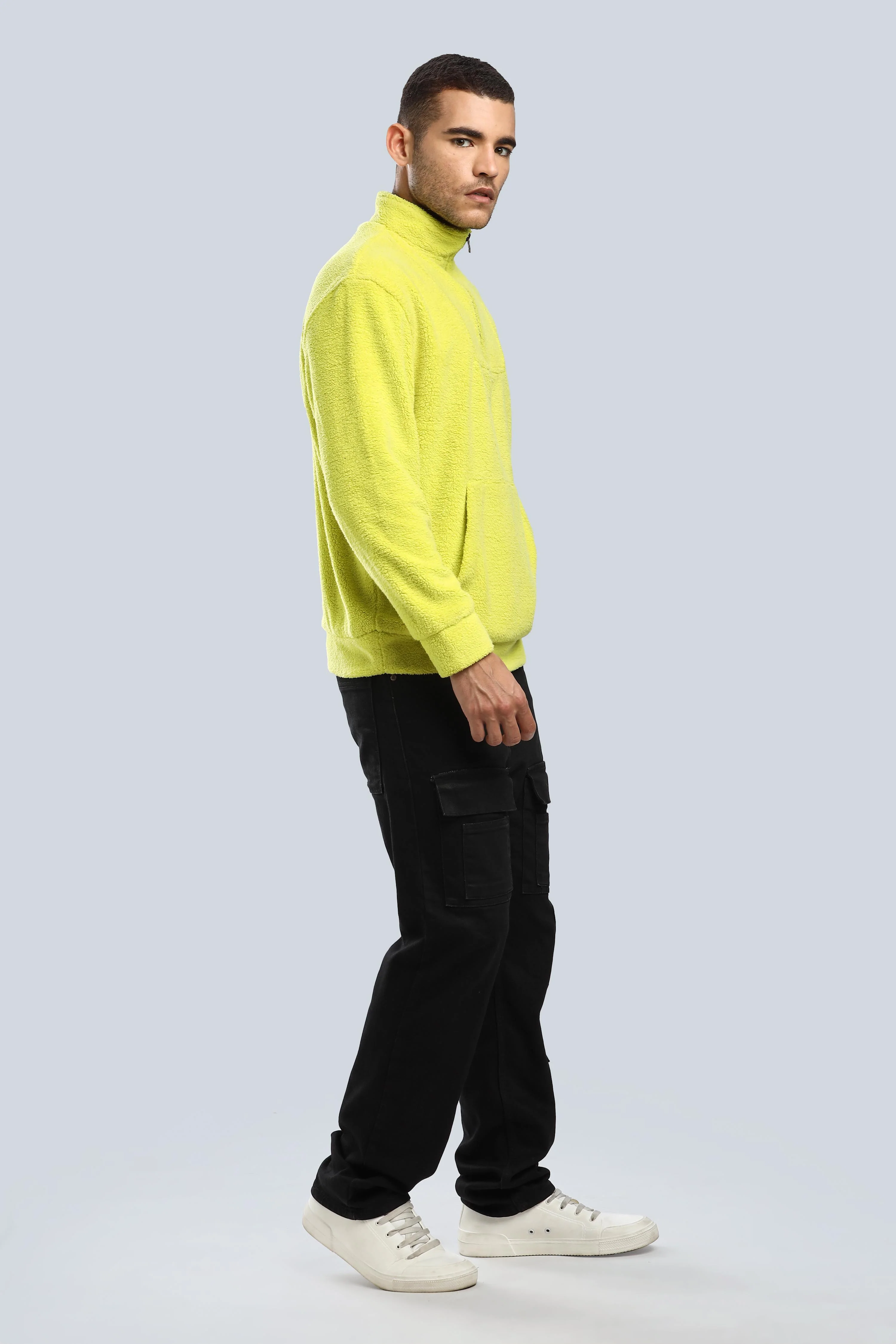 Artic Lime Sherpa  Sweatshirt - Image 5