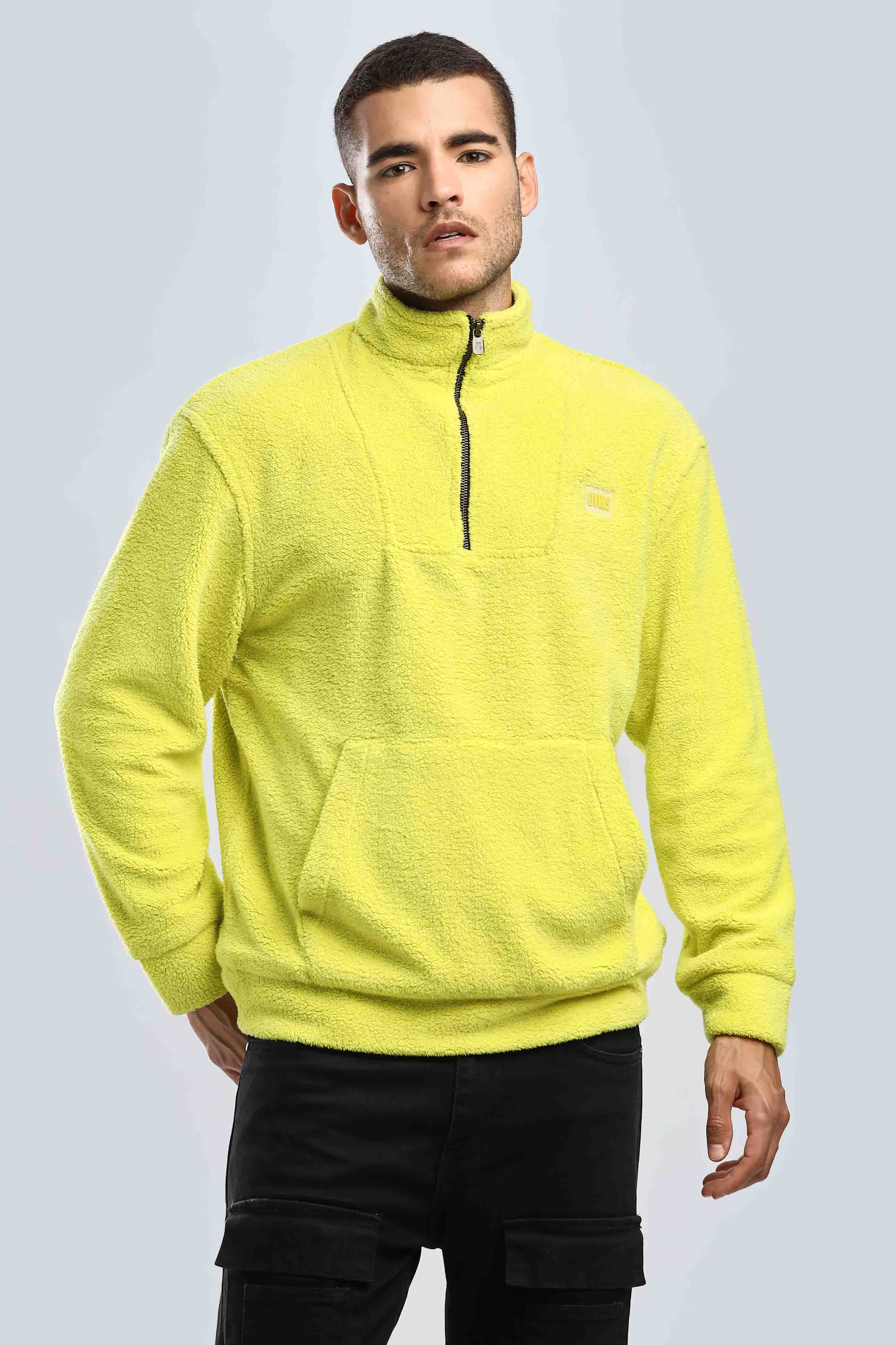 Artic Lime Sherpa  Sweatshirt - Image 6