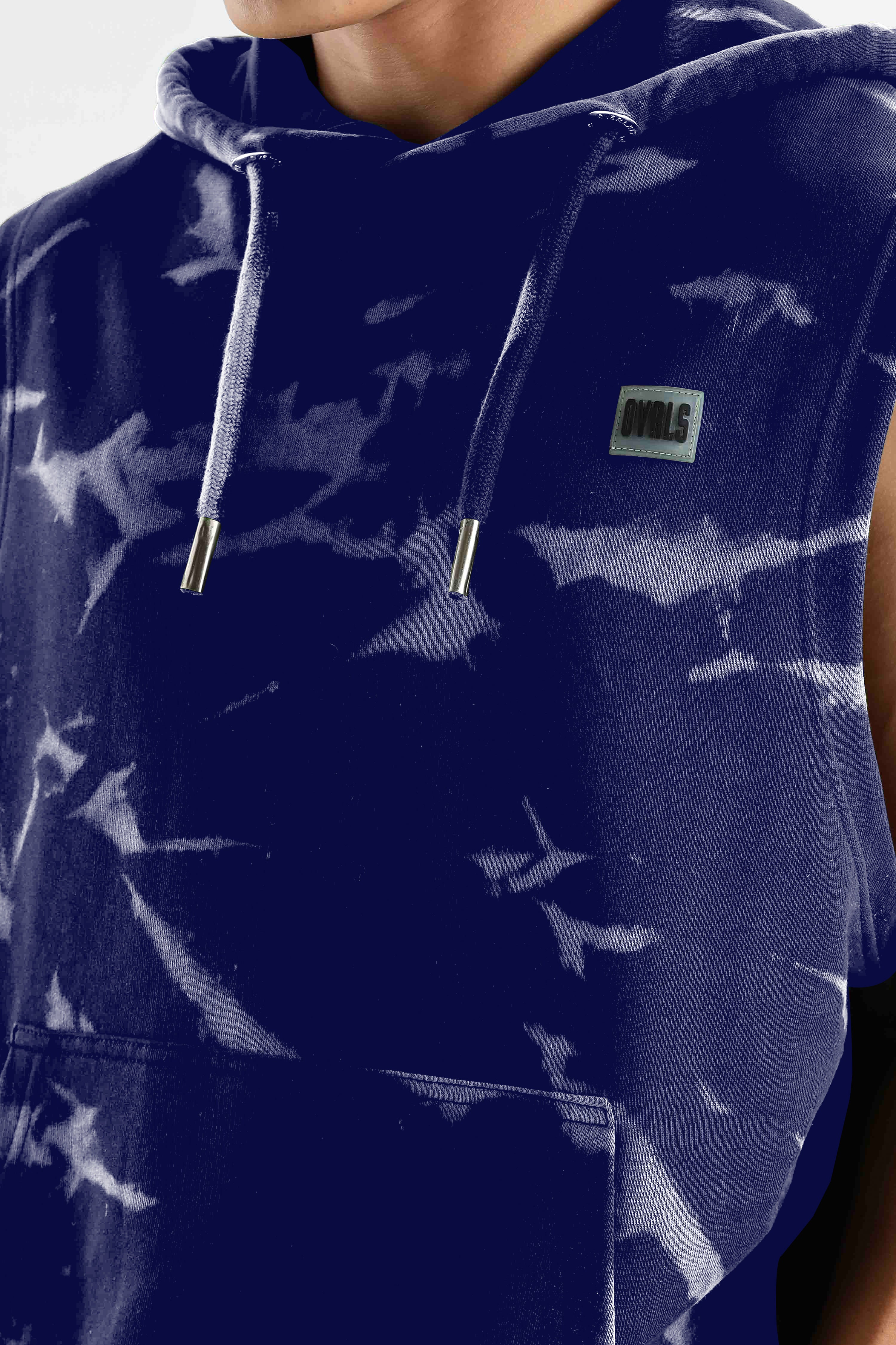 Flash Hood Navy Sleeveless Tank Top - Image 2