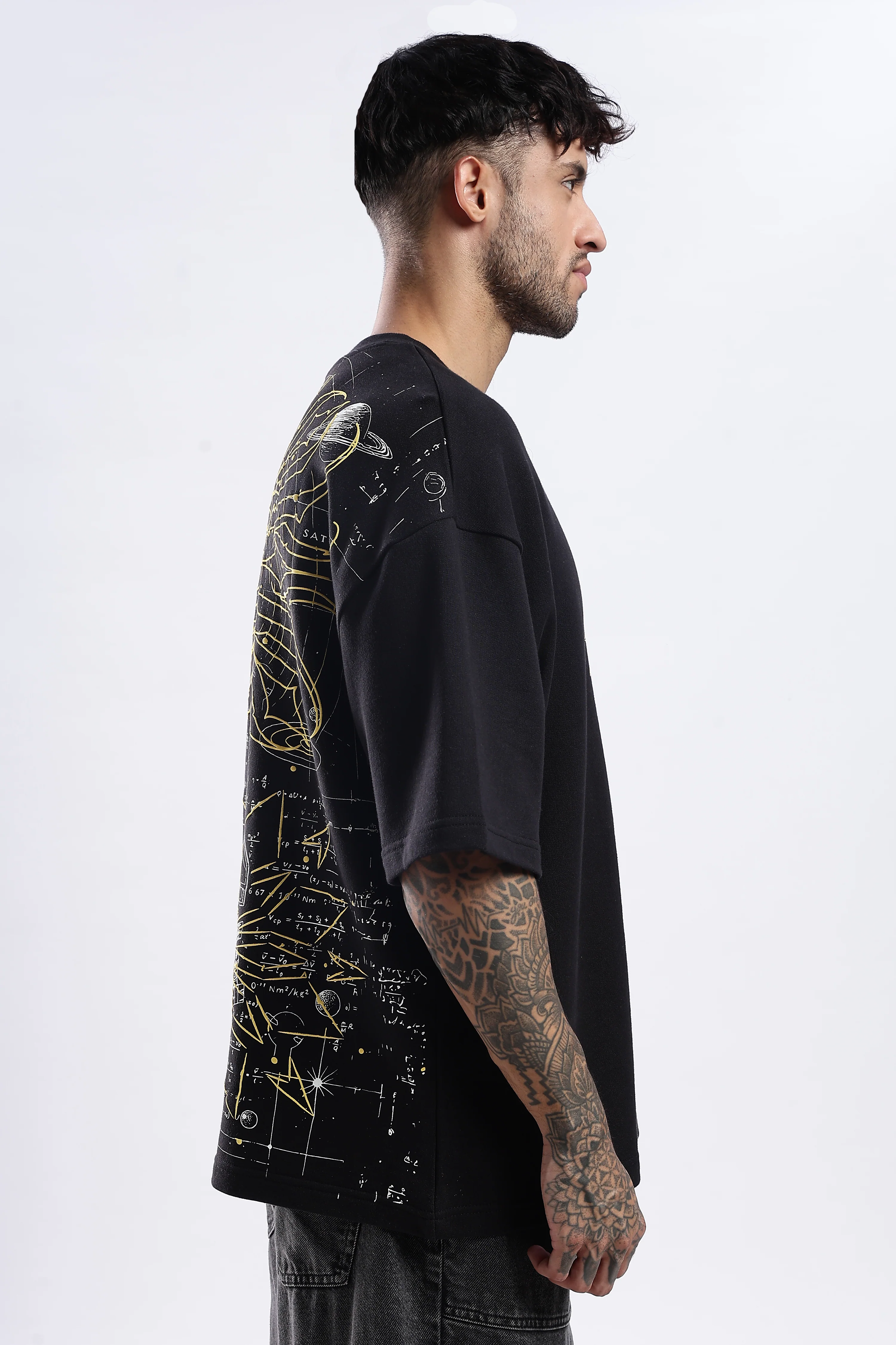 Space Explorer black relaxed fit tshirt - Image 6