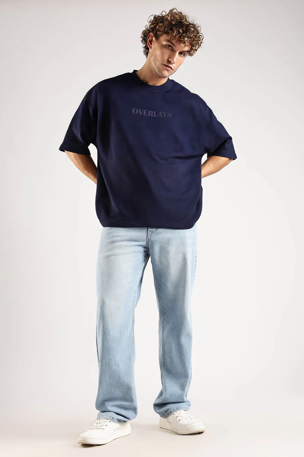 Sky Rider Navy Oversized T-Shirt - Image 2