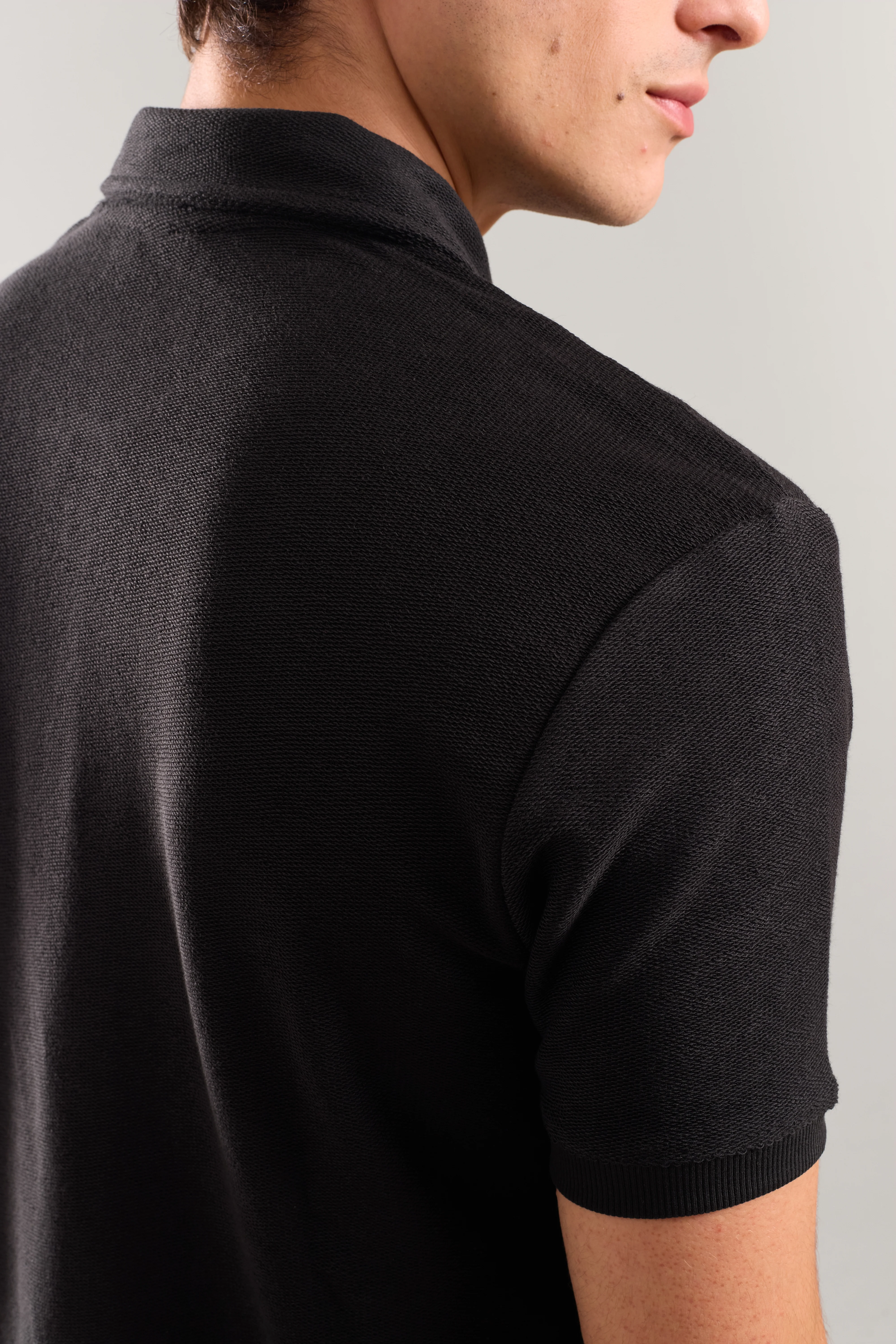 Textured Midnight Polo - Image 5